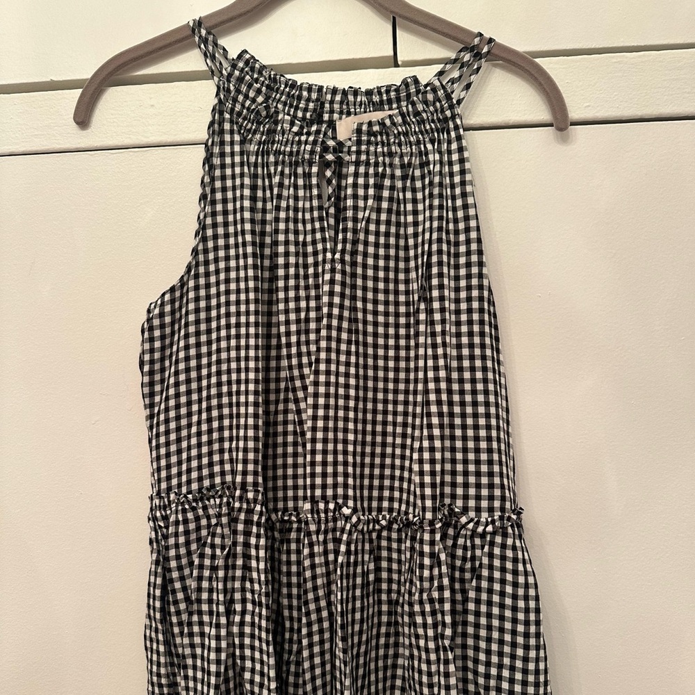 Black and white gingham top